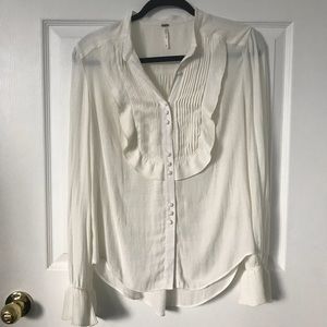 Free People Button-up Long Sleeve Top